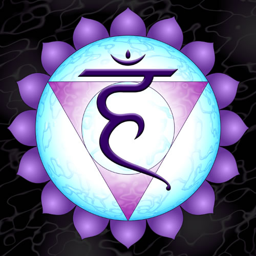 A vishuddhi csakrát jelképező lótusznak tizenhat szirma van.