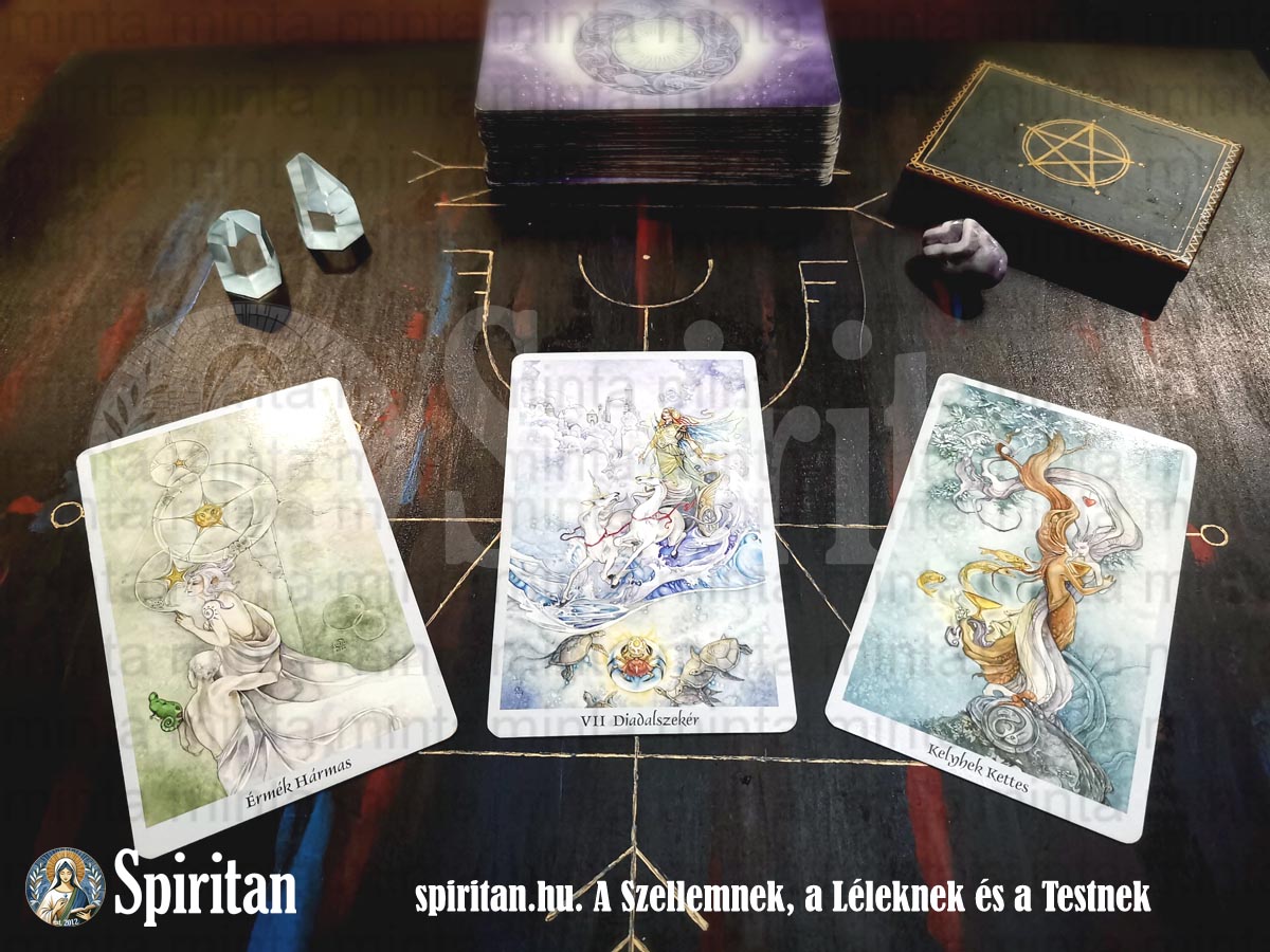 spiritan webshop Asstraios spirituális ezoterikus műhelye Kártyavető tábla fénypecsétekkel, kisebb